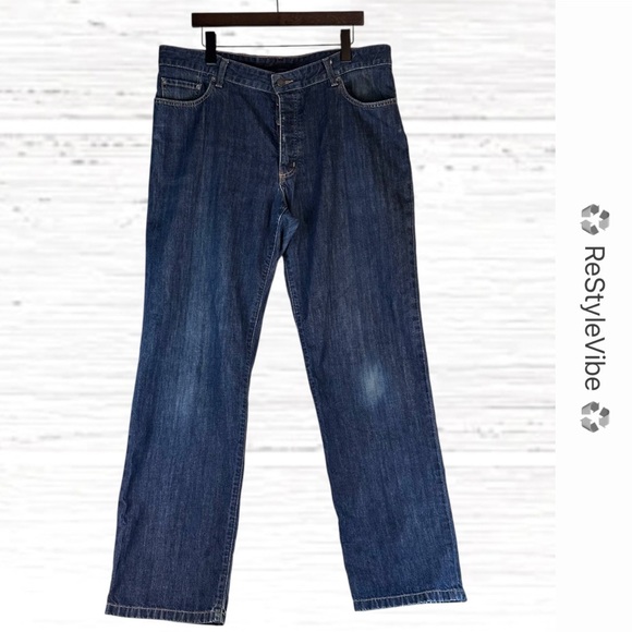 PATAGONIA Men’s Size 38 Denim Jeans Button Fly Relaxed Fit Bootcut Style - Picture 1 of 16